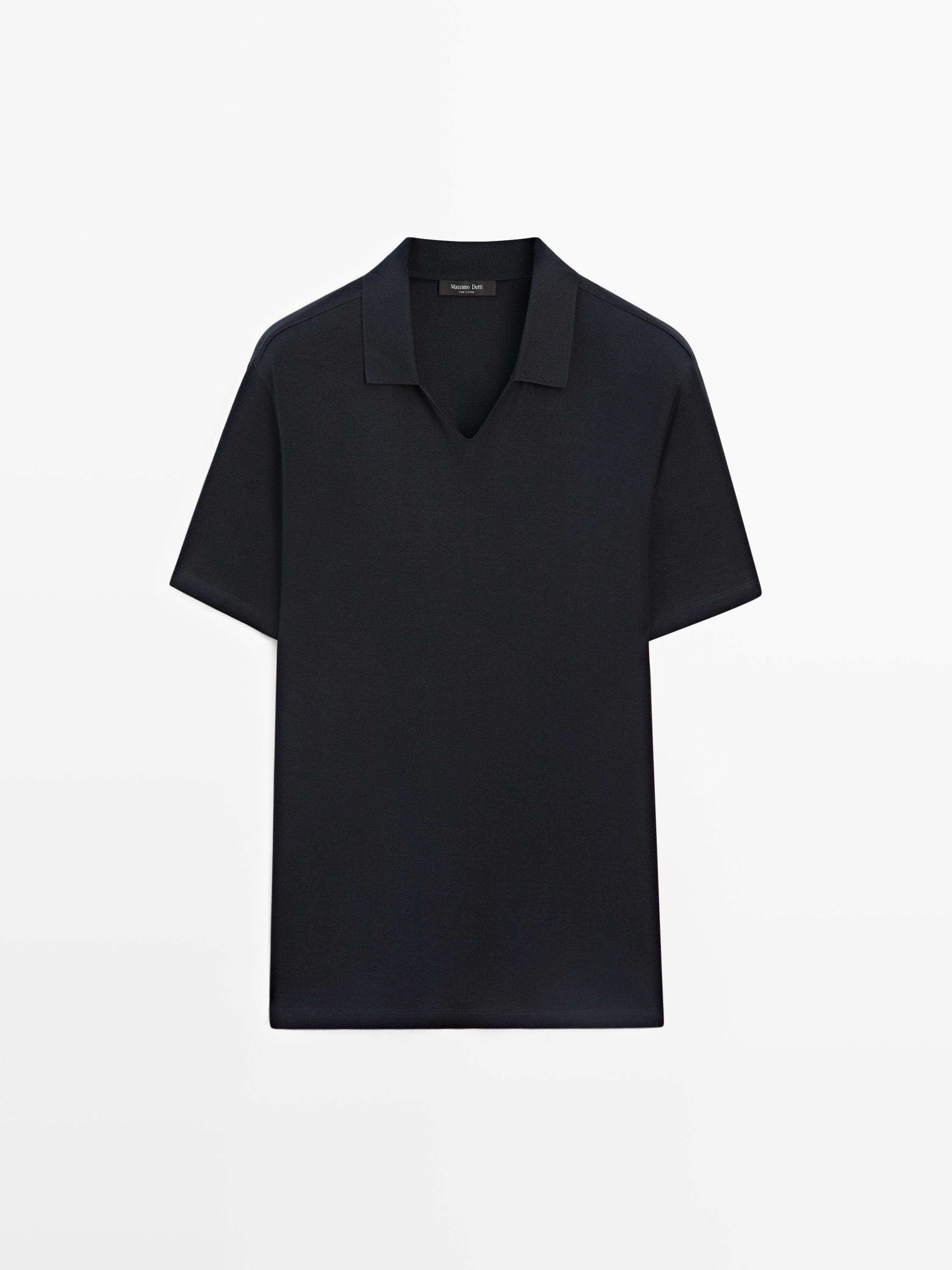 Polo en coton à col V